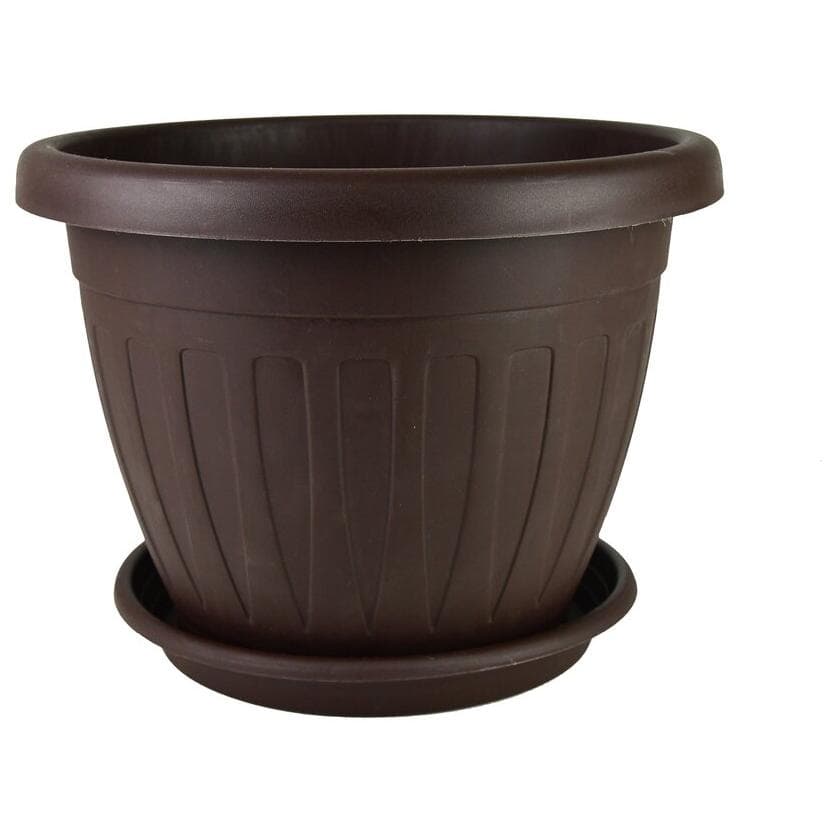 Saksija ca cveće Mediteran Braon Prečnik 25cm