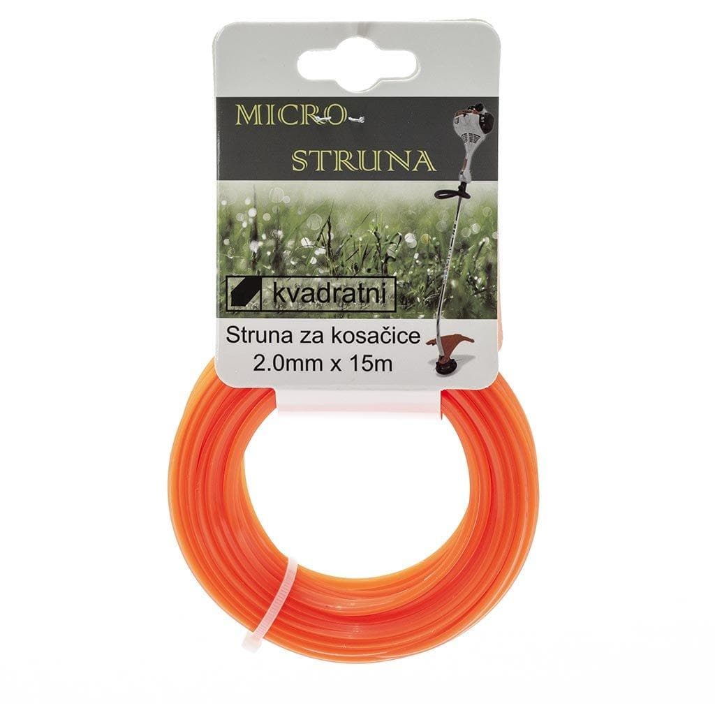 Struna za trimere za travu 2mm x 15m Kvadratni presek