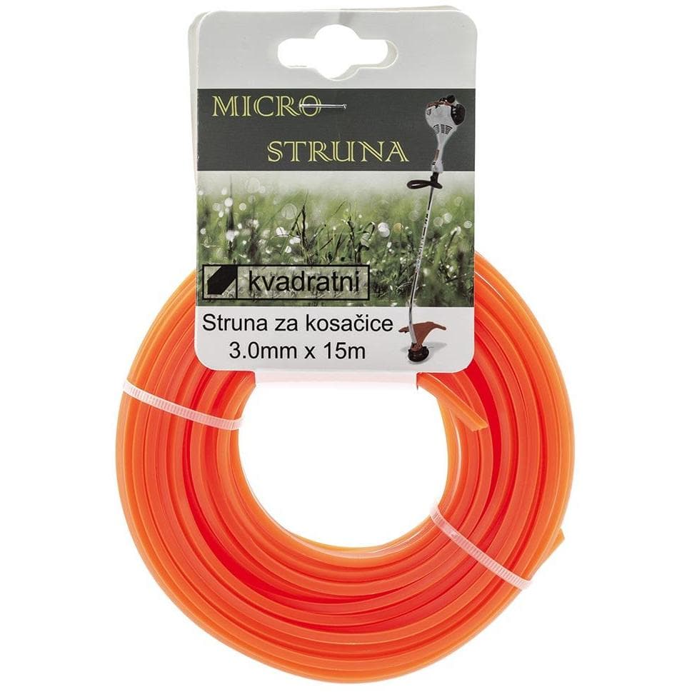Struna za trimere za travu 3mm x 15m Kvadratni presek