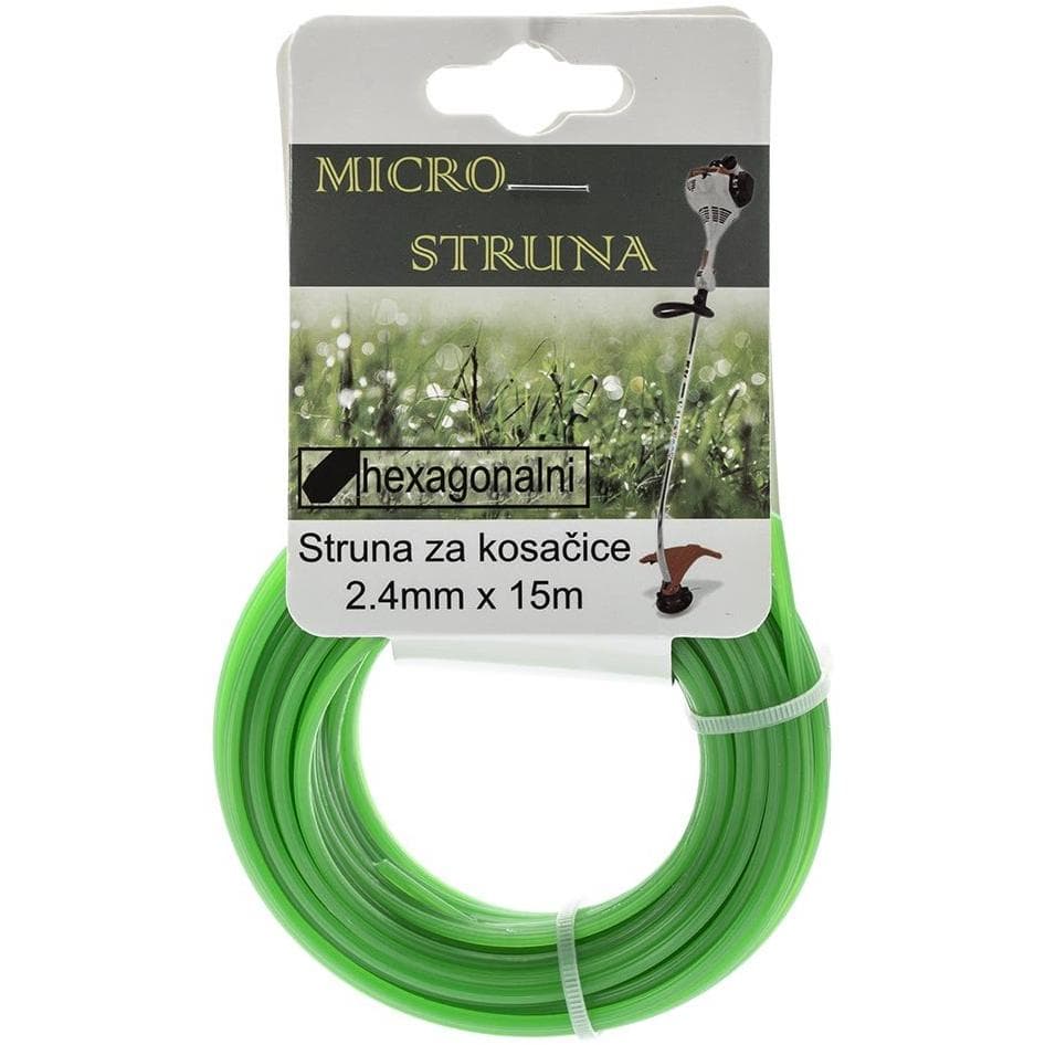 Struna za trimere za travu 2.4mm x 15m Heksagonalni presek