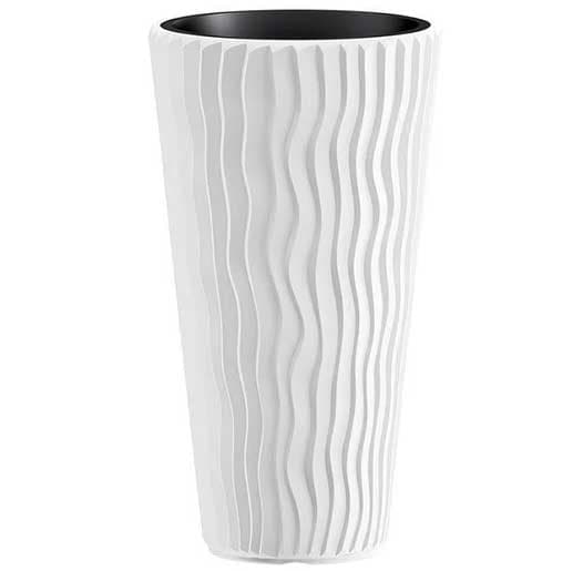 Visoka saksija sa uloškom 35x60 Bela