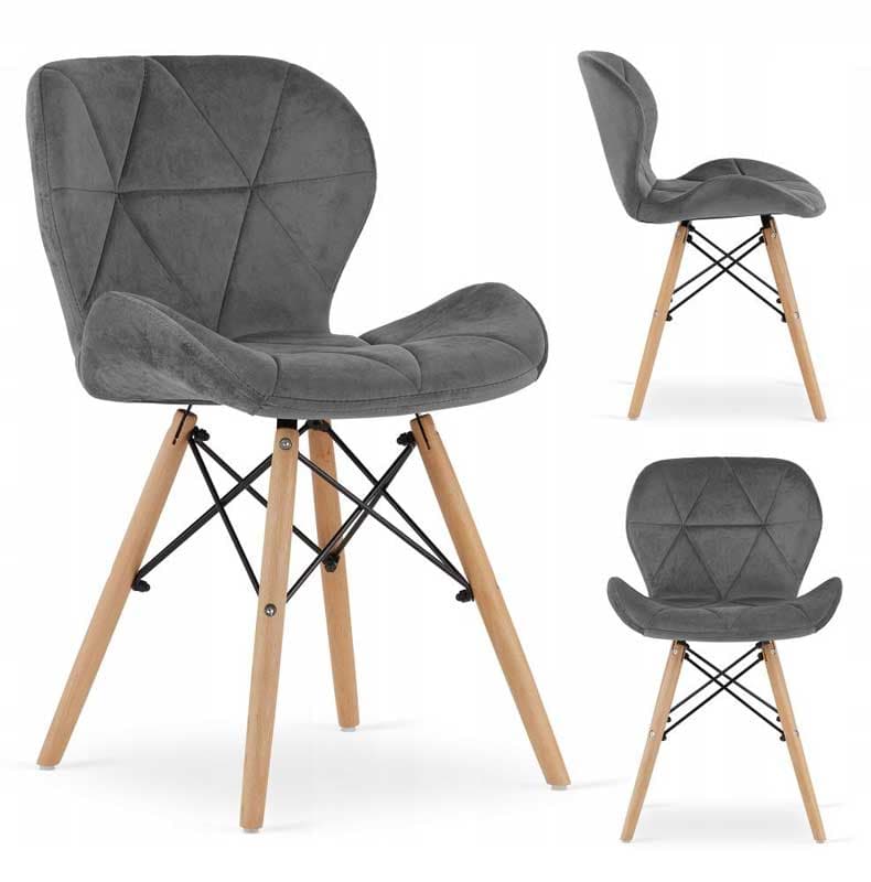 Tapacirana trpezarijska stolica Franca Grey