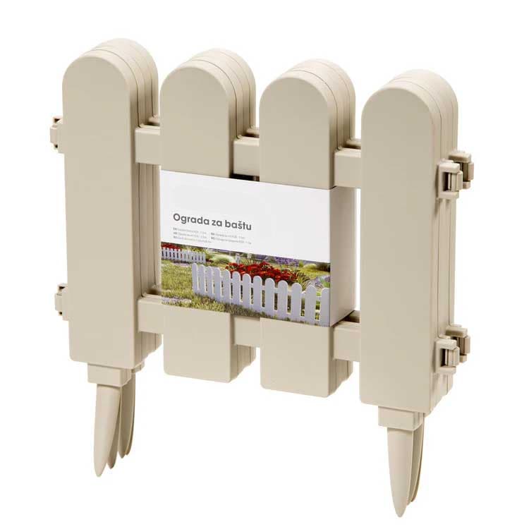 Dekorativna baštenska ogradica 1m V18cm Bež