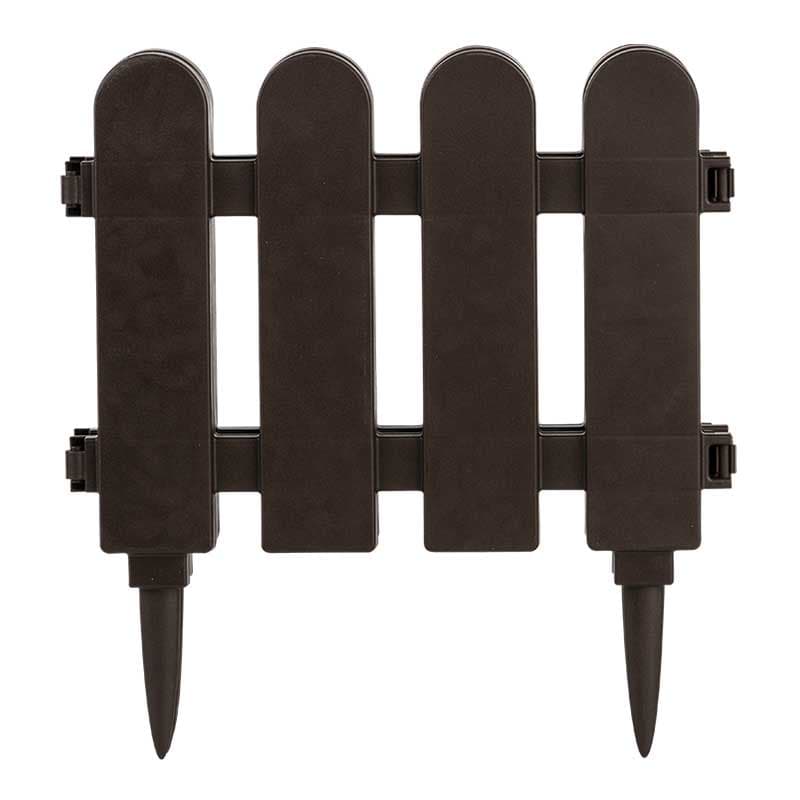 Dekorativna baštenska ogradica 1.5m V28cm Braon