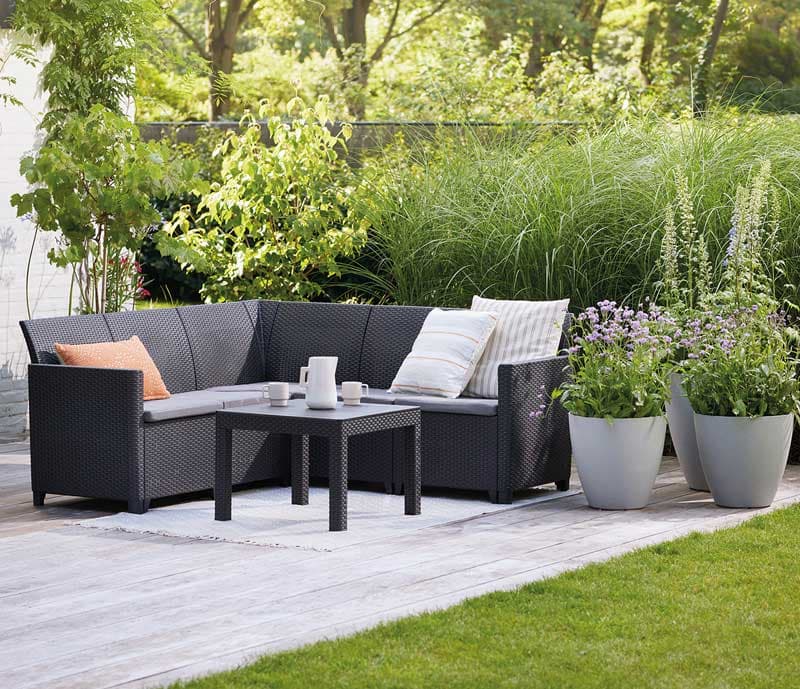 Ugaona garnitura Keter Marie Za 5 osoba Grafit