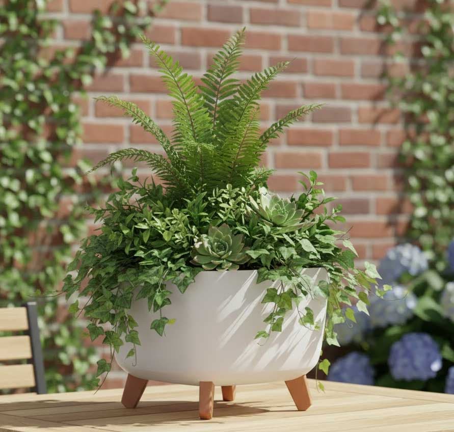 Saksija sa nogarima Prosperplast Gracia Bela 24x24x19cm