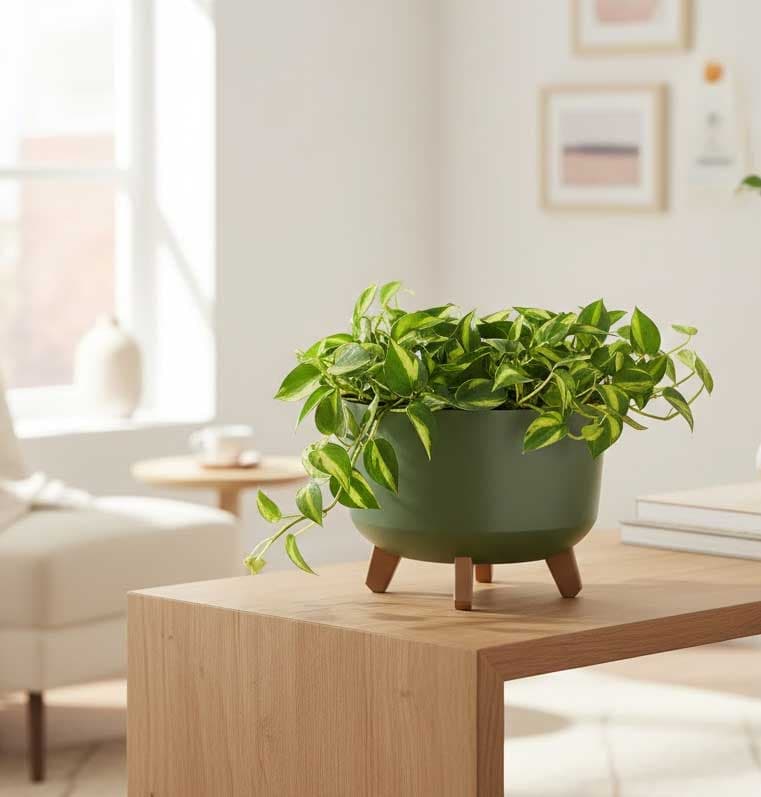 Saksija Prosperplast Gracia 34x24 sa nogarima Olive Green