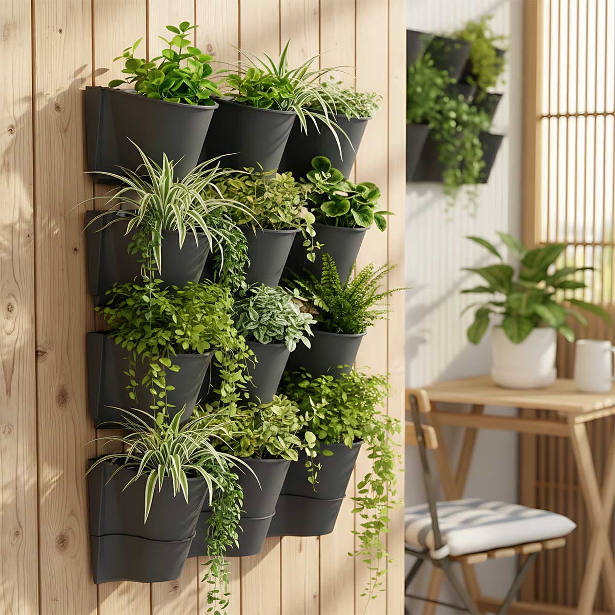 Kaskadni Set od 12 Saksija sa nosačem Prosperplast