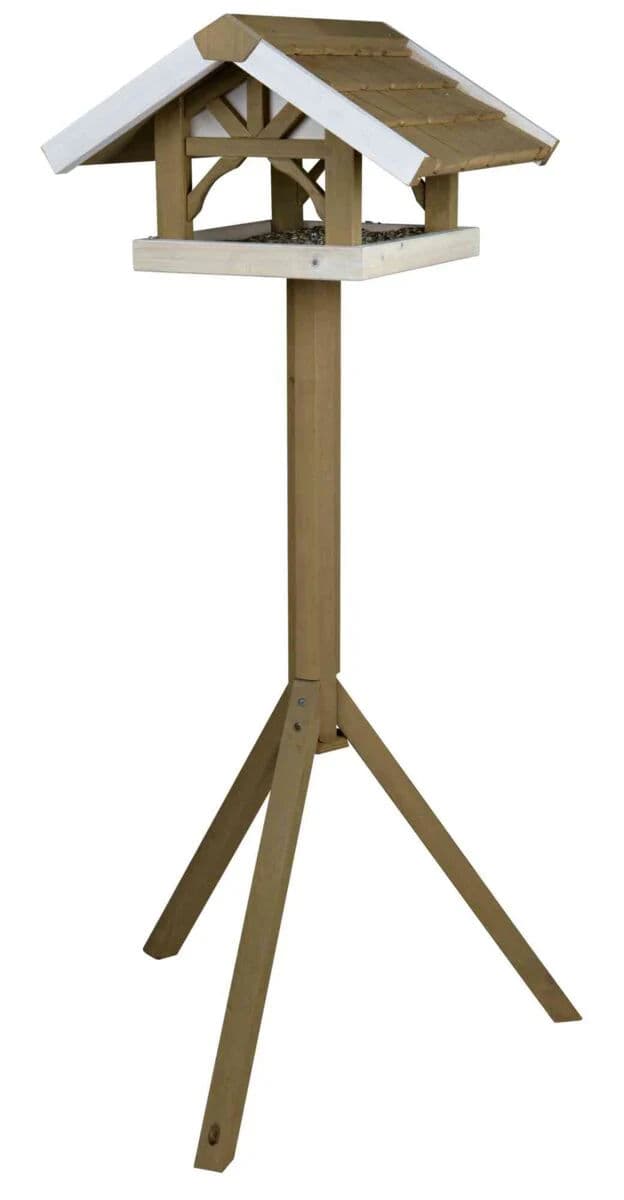 Hranilica za ptice na postolju 1.25m Drvena kućica  siva Trixie 55802