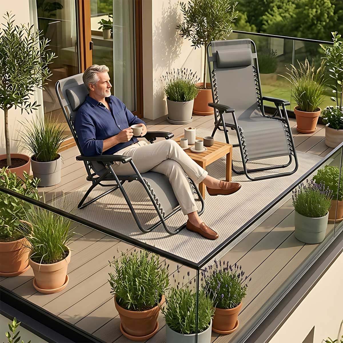 Podesiva Stolica - Ležaljka Cannons - Grey