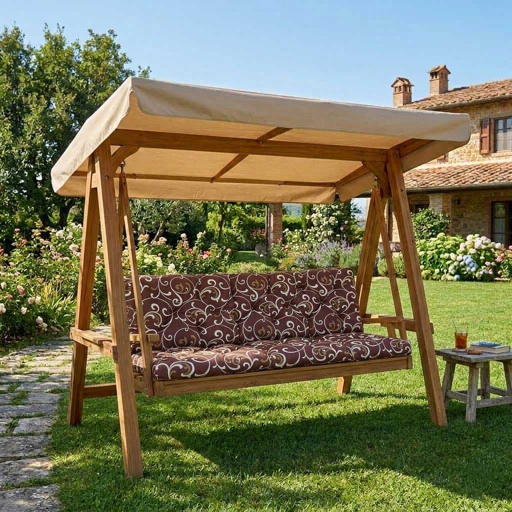 Jastuk Za Baštensku Ljuljašku 180x65x65cm Brown Ornament