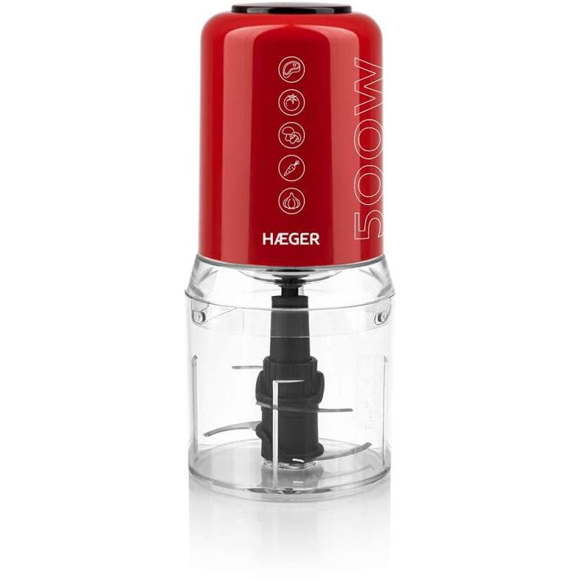 Haeger Chop Master Kuhinjska seckalica 0,5l 500W sa 4 sečiva Crvena