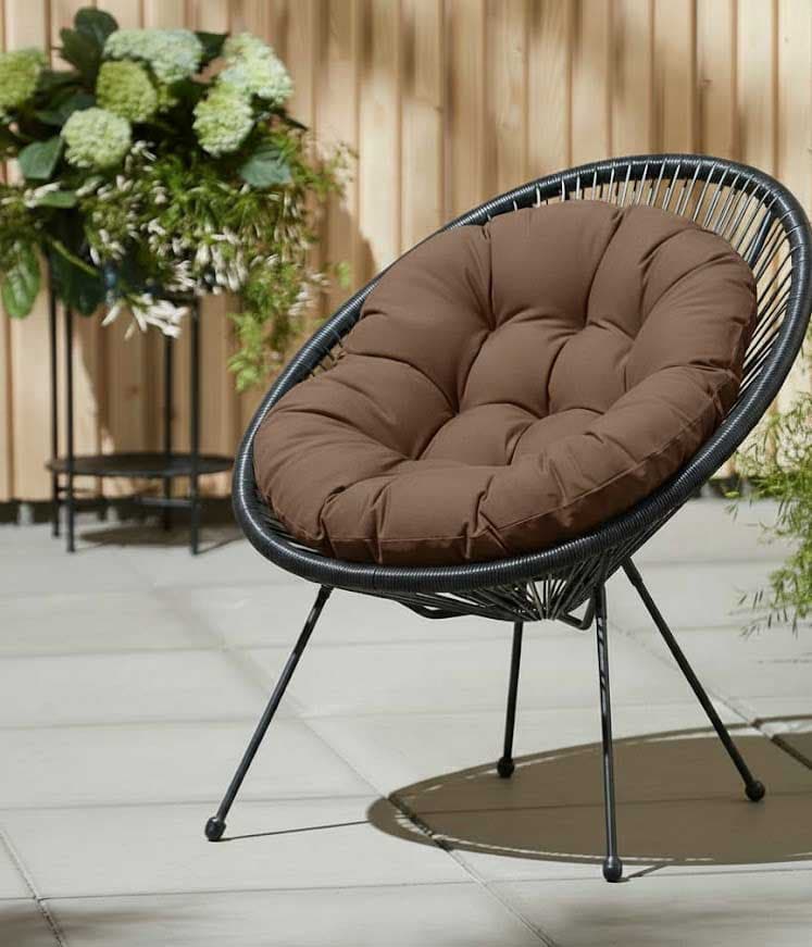 Jastuk za ovalnu baštensku stolicu - fotelju 110x90cm BROWN