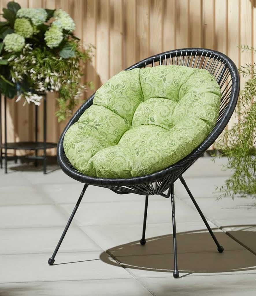 Jastuk za ovalnu baštensku stolicu - fotelju 110x90cm FRESH GREEN