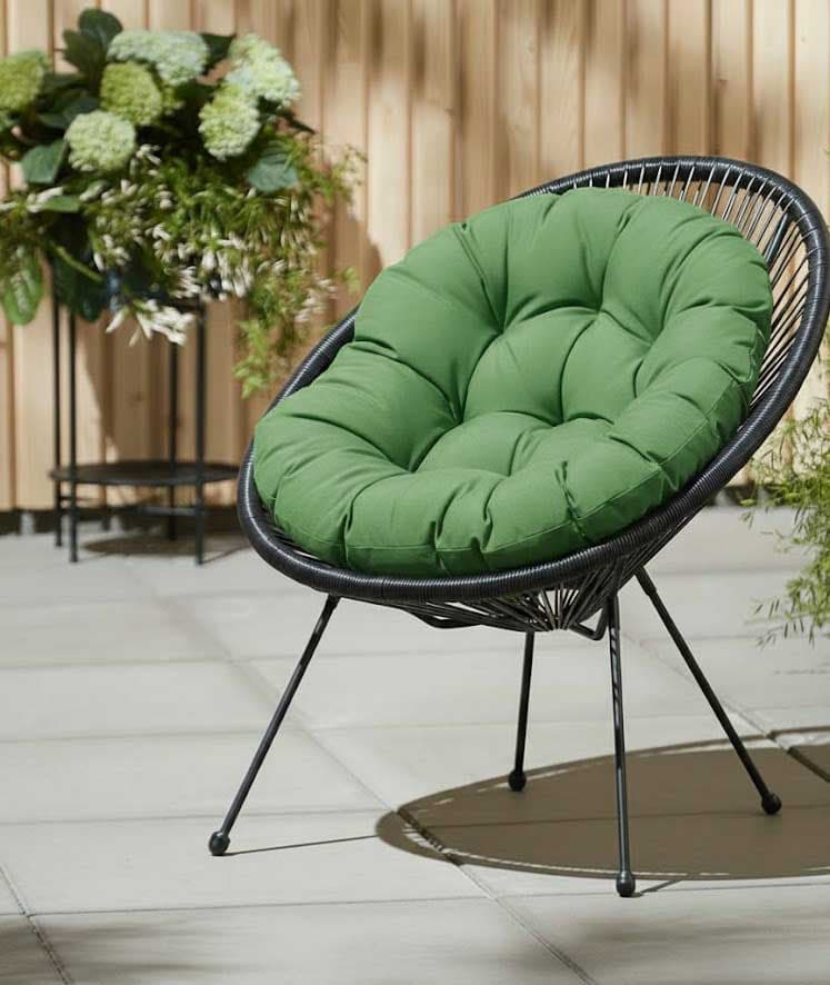 Jastuk za ovalnu baštensku stolicu - fotelju 110x90cm GREEN