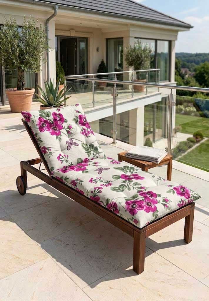 Jastuk Za Baštensku Ležaljku 200x70cm PINK FLOWERS