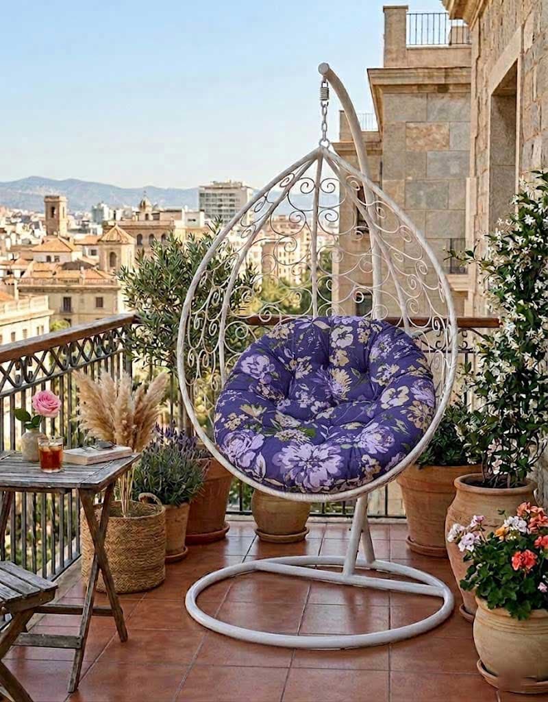 Jastuk 100cm Za Gnezdo Baštensku Ljuljašku VIOLET RETRO