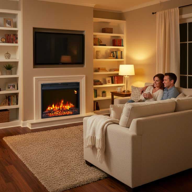 Ugradni električni kamin 2000W Prosto EK26U3L