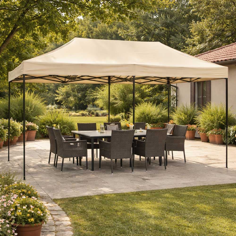 Sklopivi Pop-Up Paviljon 6 x 3 m Bež