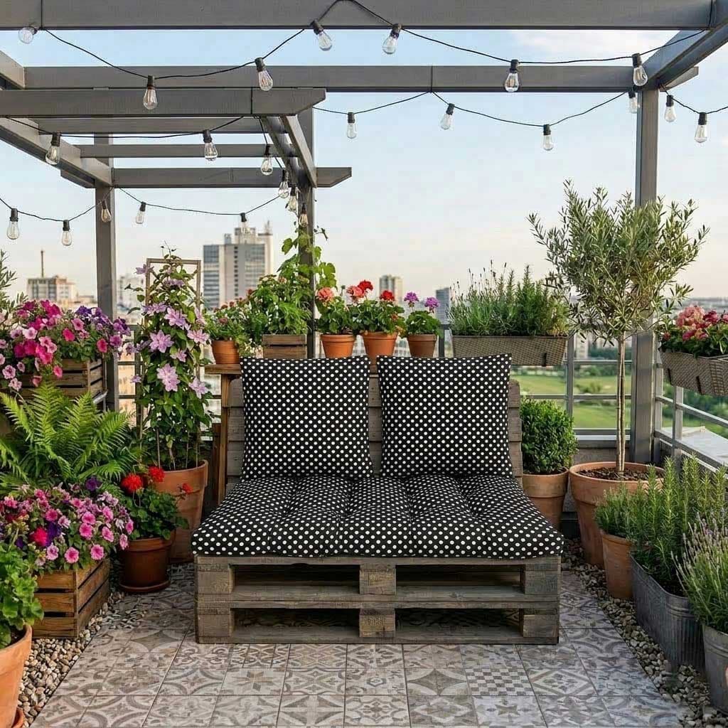 Komplet jastuka za garniture od paleta POLKA DOTS