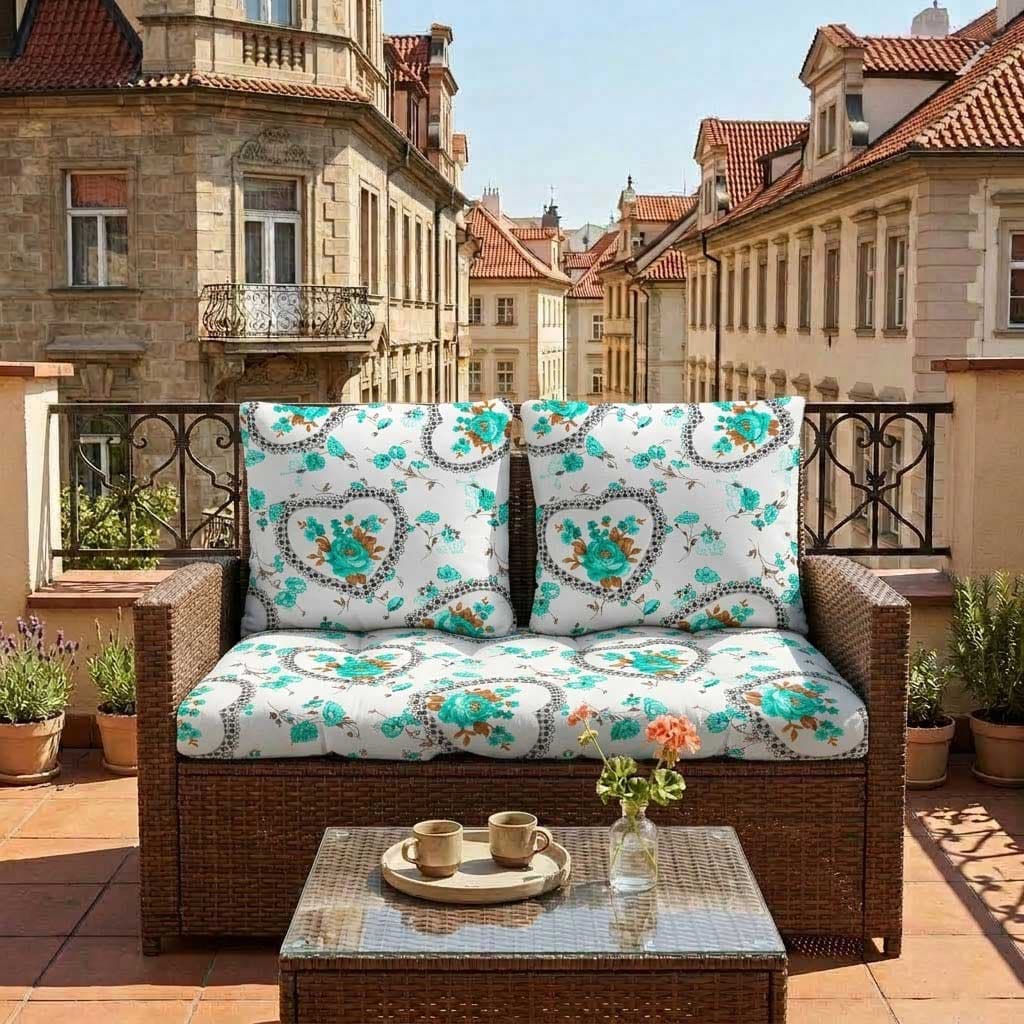 Jastuci za baštenski dvosed 100x50x50cm FLOURISH GREEN