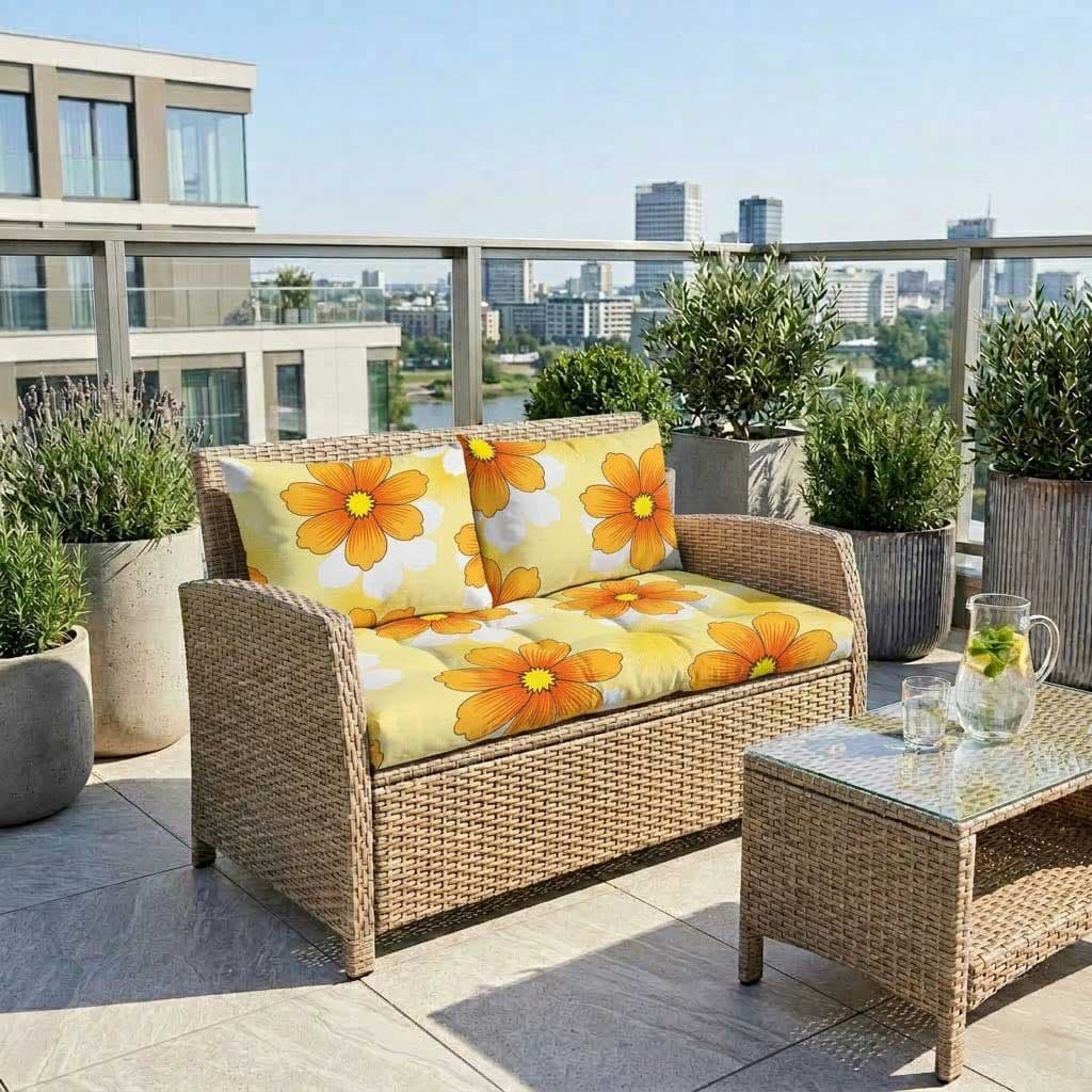 Jastuci za baštenski dvosed 130x50x50cm HAPPY FLOWERS