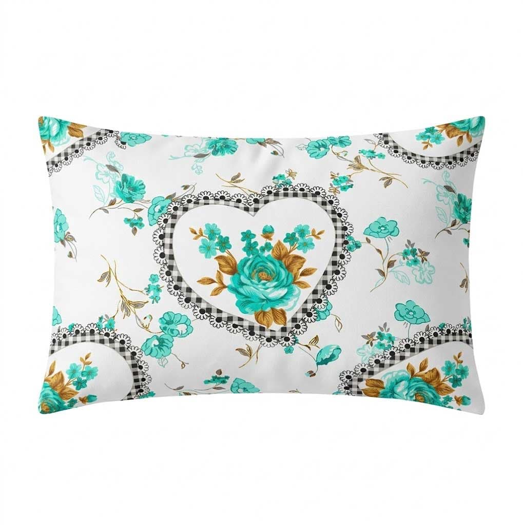 Pamučni dekorativni jastuk 70x50 cm 1 komad FLOURISH GREEN