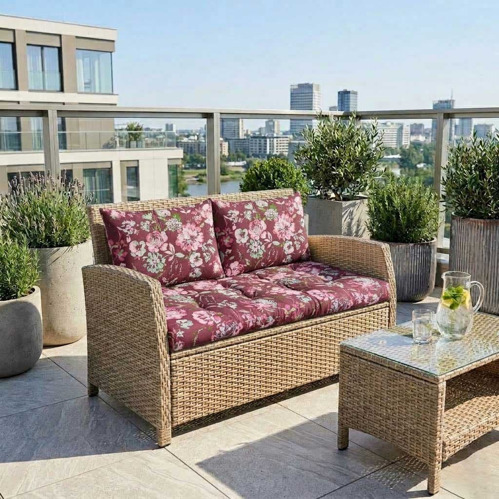 Jastuci za baštenski dvosed 130x50x50cm BORDEAUX RETRO