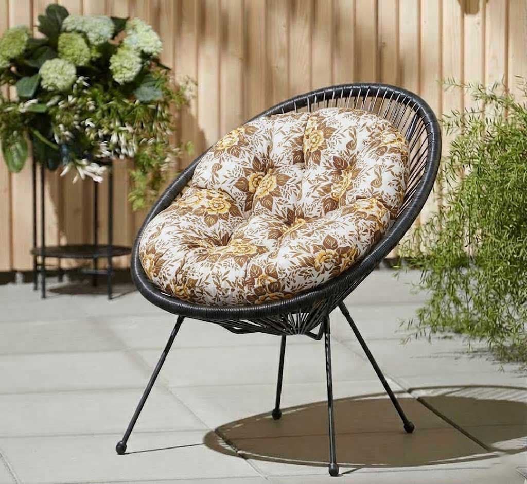 Jastuk za ovalnu baštensku stolicu - fotelju 110x90cm RETRO BOUQUET