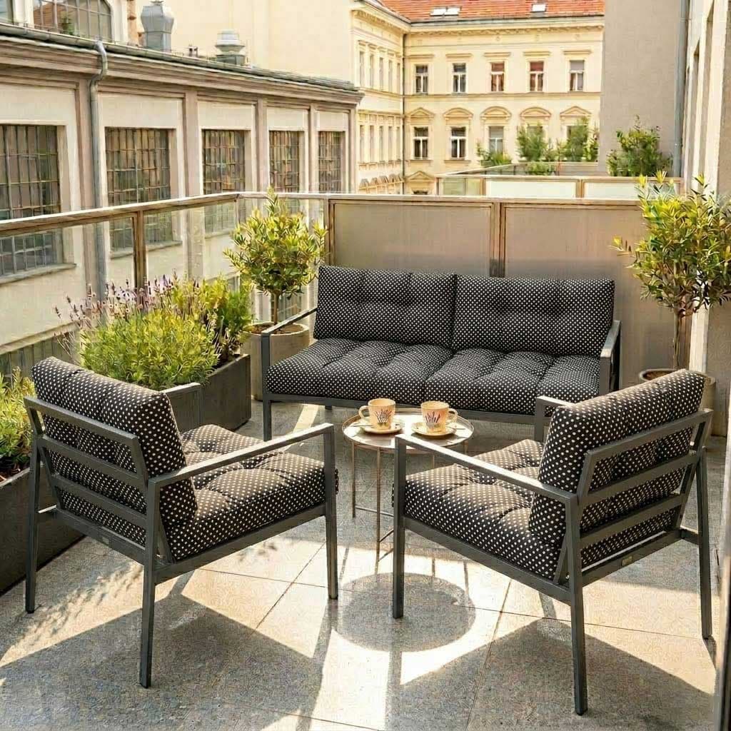 Jastuci Za Baštensku Garnituru Sa Niskim Naslonima - Dvosed i Dve Fotelje POLKA DOTS