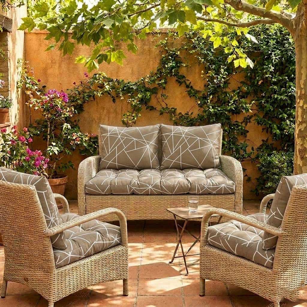 Jastuci Za Baštensku Garnituru - Dvosed 120cm i Dve Fotelje GEOMETRIC