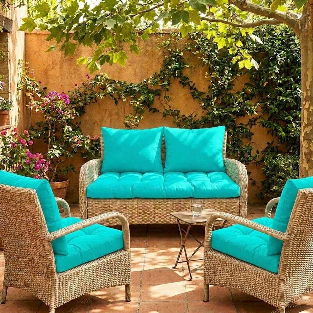 Jastuci Za Baštensku Garnituru - Dvosed 120cm i Dve Fotelje TURQUOISE