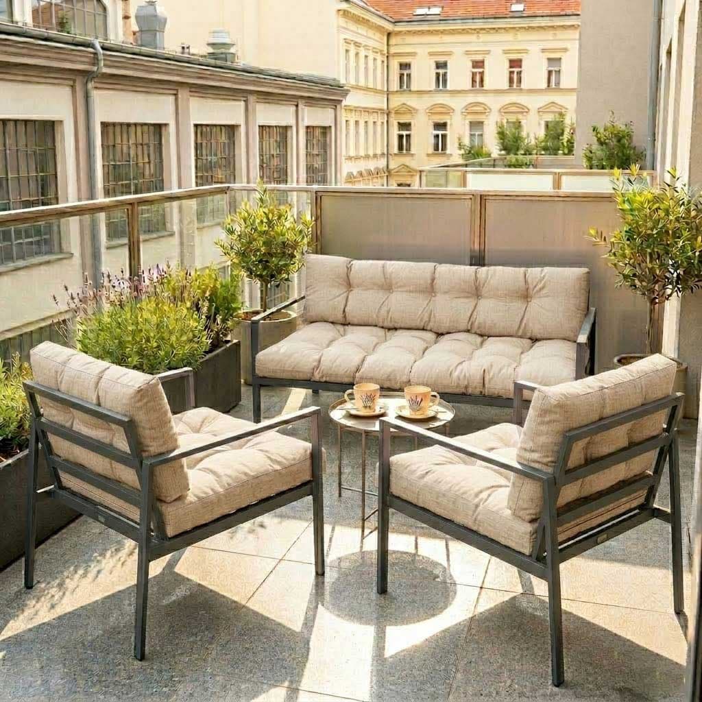 Jastuci Za Baštensku Garnituru Sa Niskim Naslonima - Dvosed i Dve Fotelje BEACH SAND