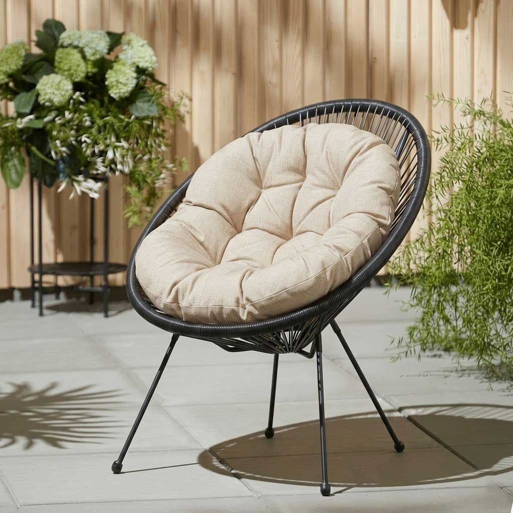 Jastuk za ovalnu baštensku stolicu - fotelju 110x90cm BEACH SAND