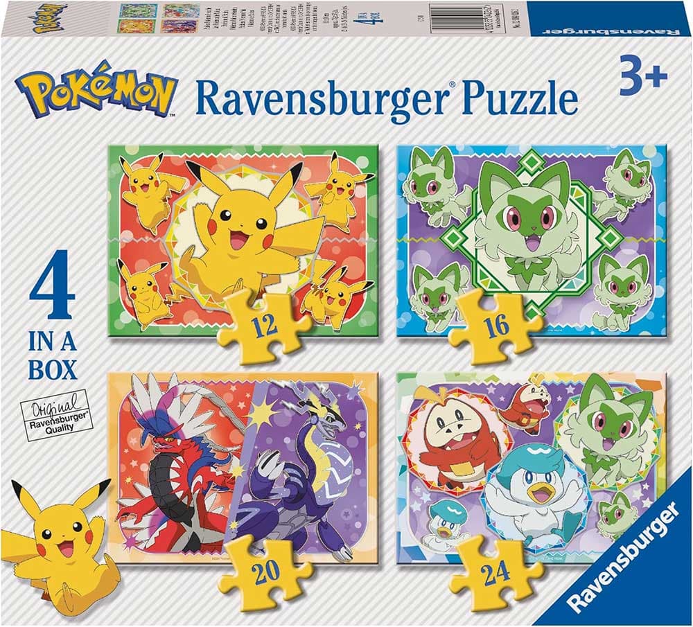 Puzzle za decu 4u1 Pokemoni Ravensburger 12004026