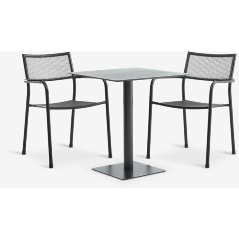 KAPPRUET D65 baštenski sto + 2 HEMSEDAL stolice, crna
