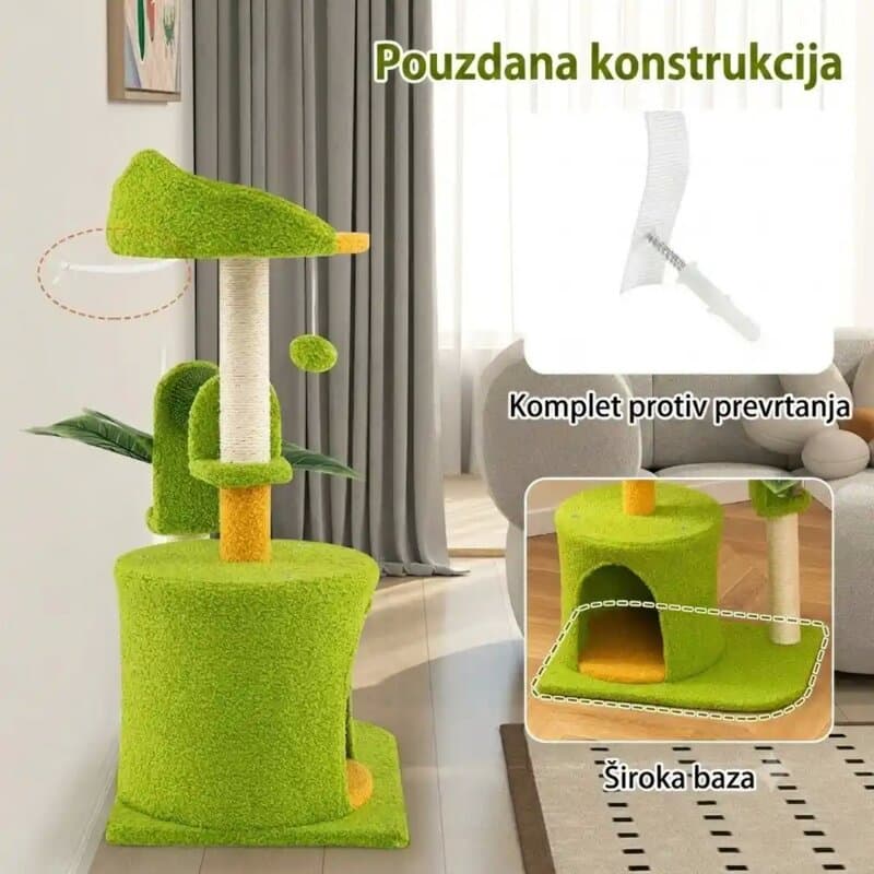 Kućica sa grebalicom za mačke Panama, 79 cm