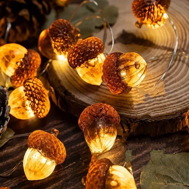 Dekorativni LED niz na baterije Sa motivom žira 190cm 20 LED