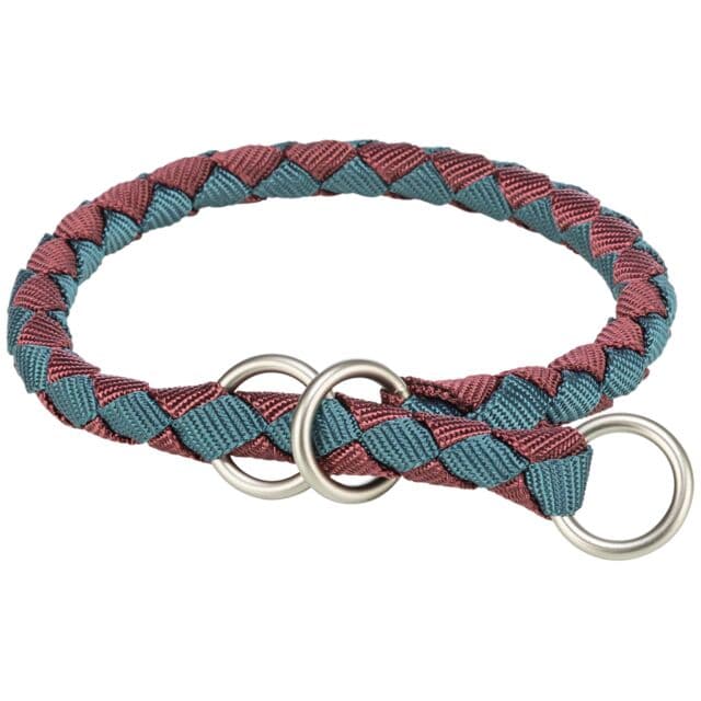 Ogrlica poludavilica za pse 52-60cm Cavo sangria/petrol TRIXIE 144131