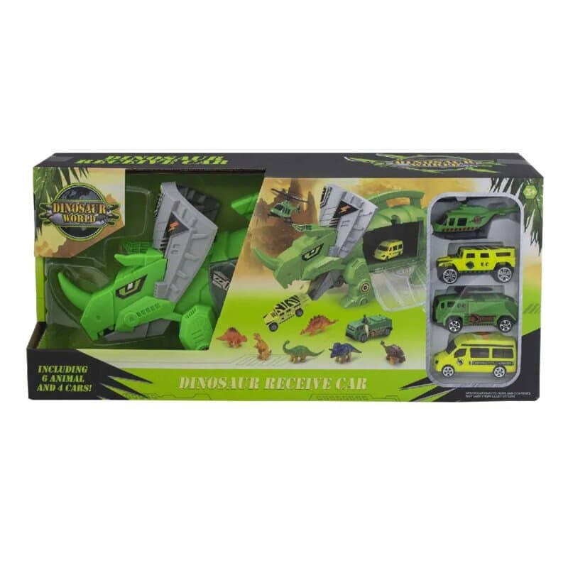 Best Luck DINO AUTO – igračka dinosaurus garaža sa autićima i helikopterom