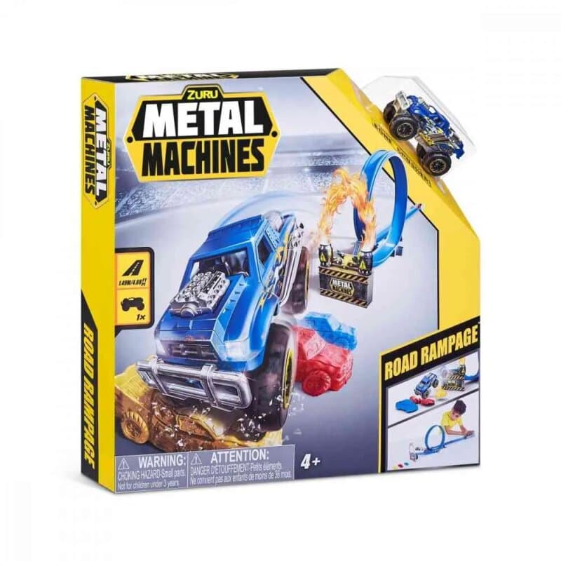 Trkačka staza sa petljom 360° i auto set – Road Rampage, 4 metalna automobila
