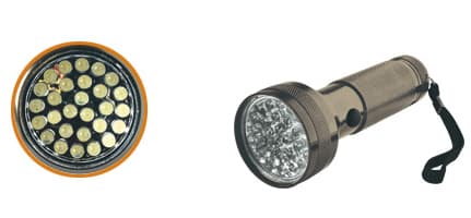 Metalna LED baterijska lampa sa 28 dioda