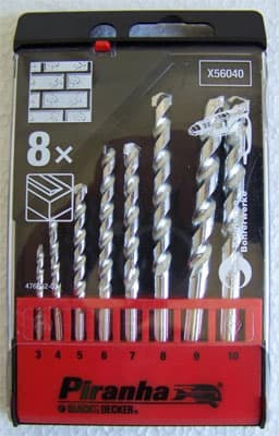 Komplet Piranha burgija za ciglu  X56040