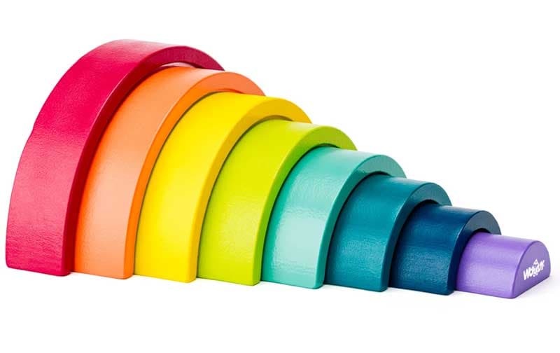 WOODY Balans igračka Drveni blokovi Duga 91993