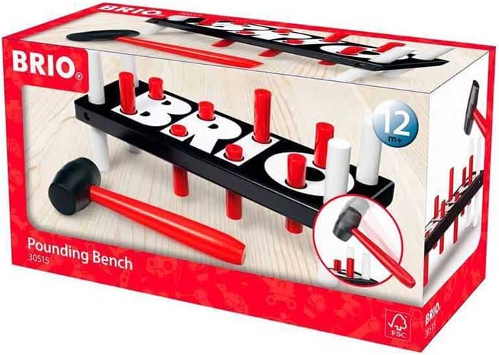 BRIO Igračka Stočić i čekić za zakivanje 30515