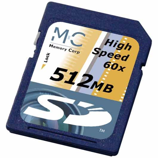 SD card HighSpeed 60x - 512MB - Memory Corp