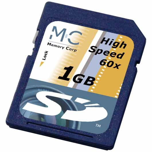 SD card HighSpeed 60x - 1 GB - Memory Corp
