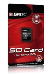 SD card HighSpeed 60x - 256Mb - Emtec (BASF)