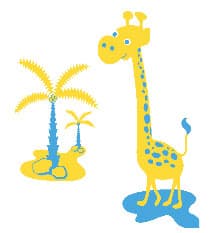 Zidni tatoo Mrs Giraffe D01 103x120cm 47A7DE FDDA38