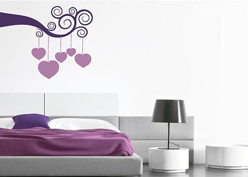 Zidni tatoo Under the Hearts R04 80x60cm FF99FF F8C5F9